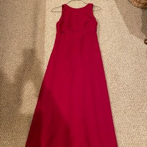 Nicole Miller floor length red dress